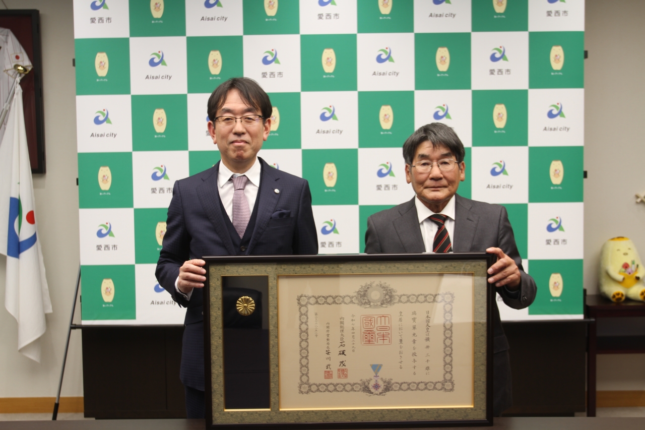 民生児童委員叙勲伝達式の様子