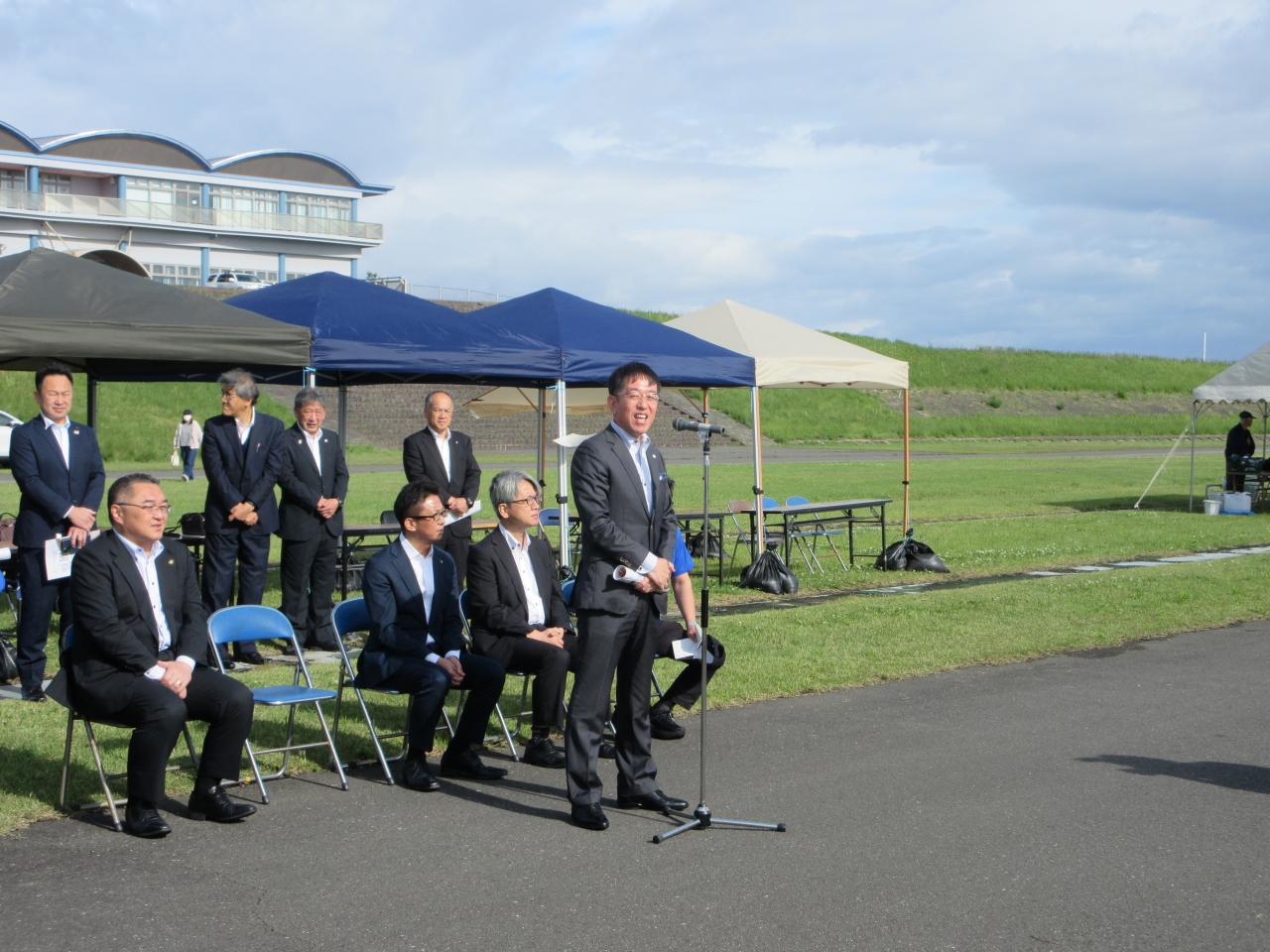 木曽三川交流レガッタでの市長挨拶